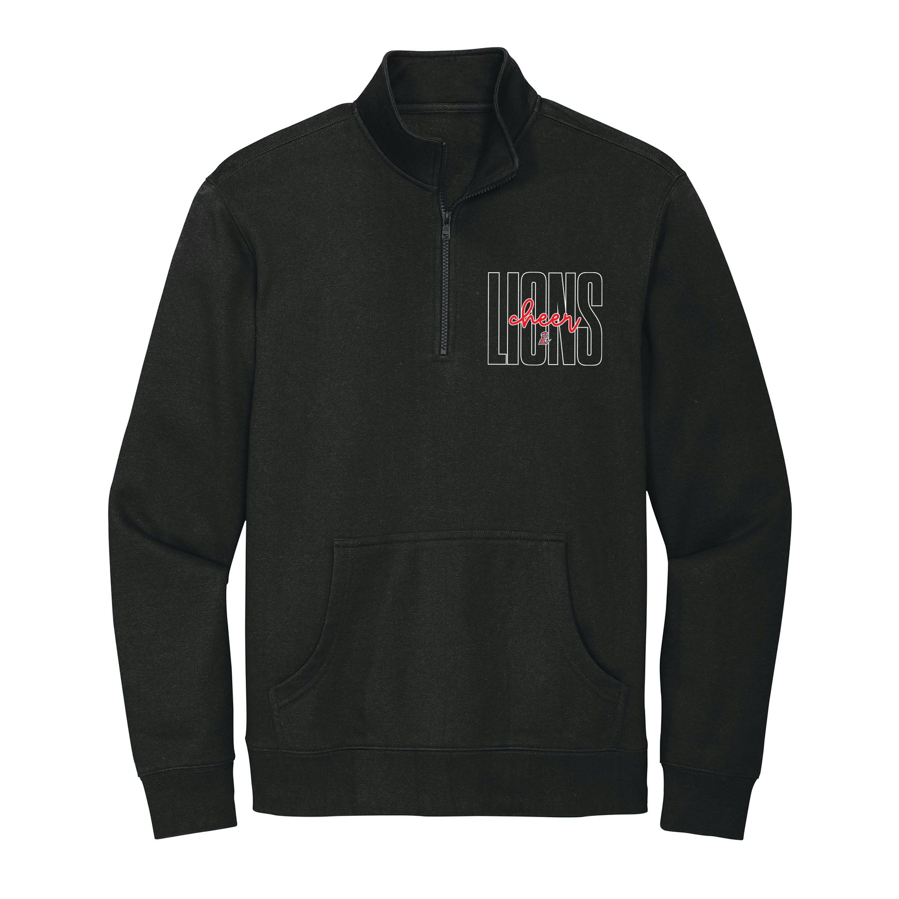 Lions Cheer Outline 1/4 Zip Fleece