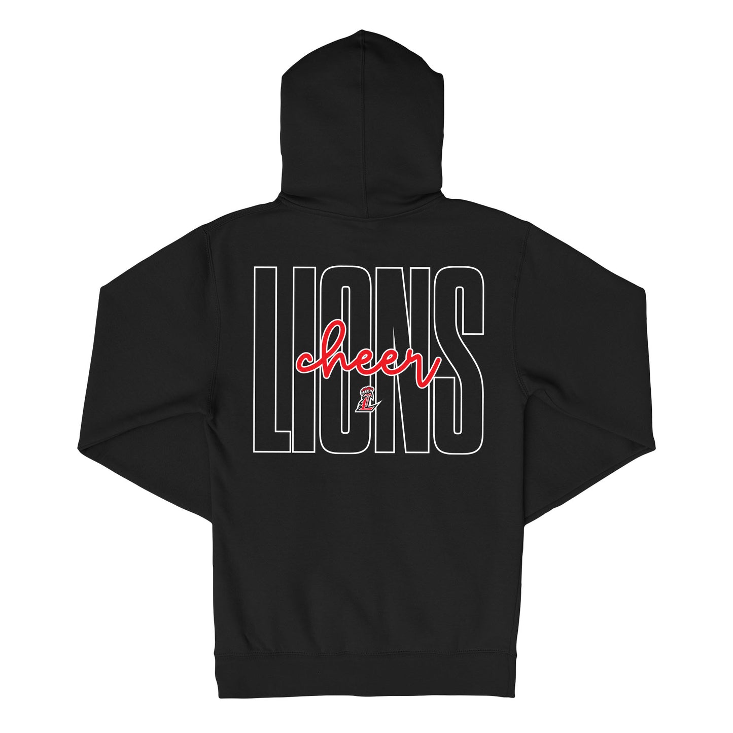 Lions Cheer Outline Full Zip Sweatshirt