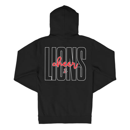 Lions Cheer Outline Full Zip Sweatshirt