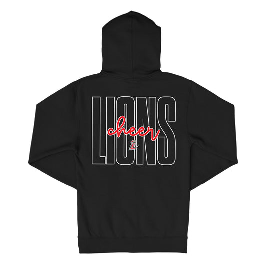 Lions Cheer Outline Full Zip Sweatshirt