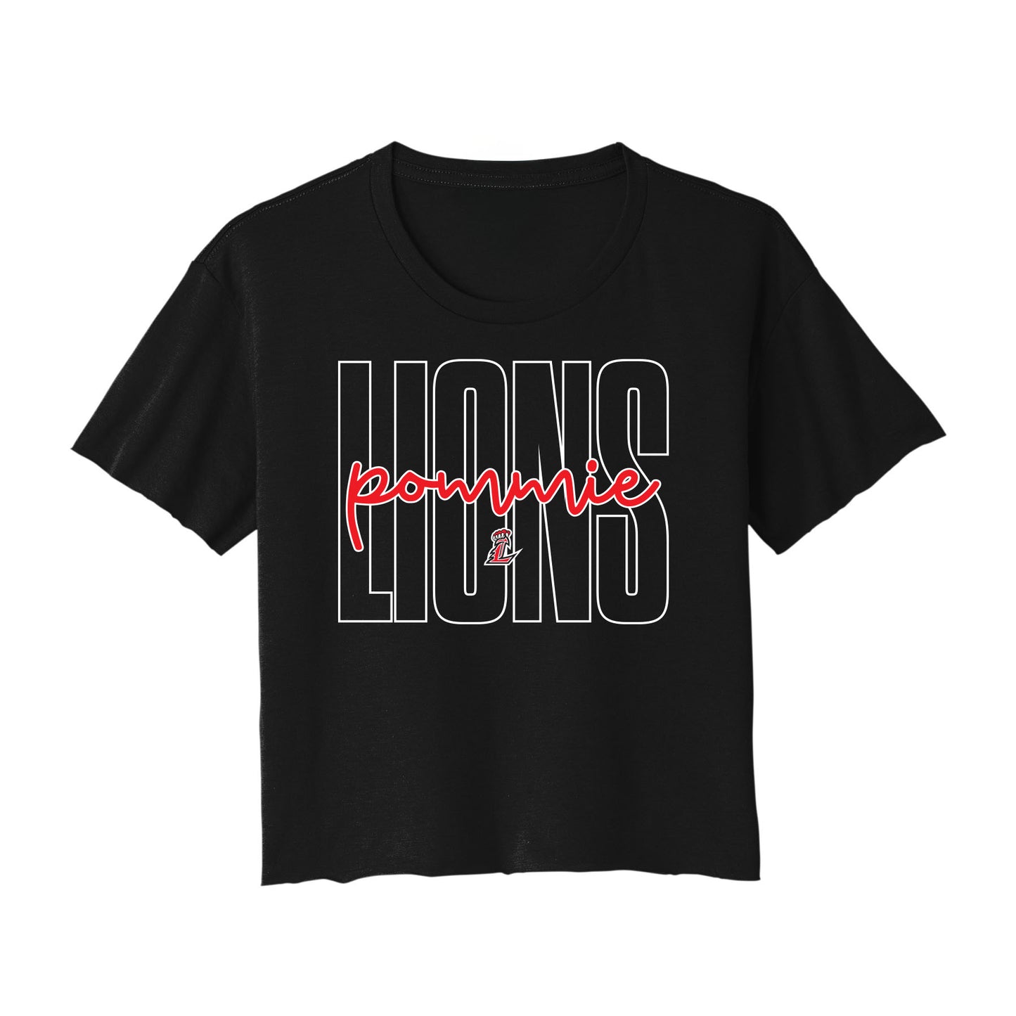 Lions Pommie Outline Cropped Tee