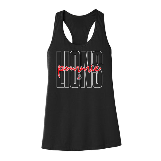 Lions Pommie Outline Racerback Tank