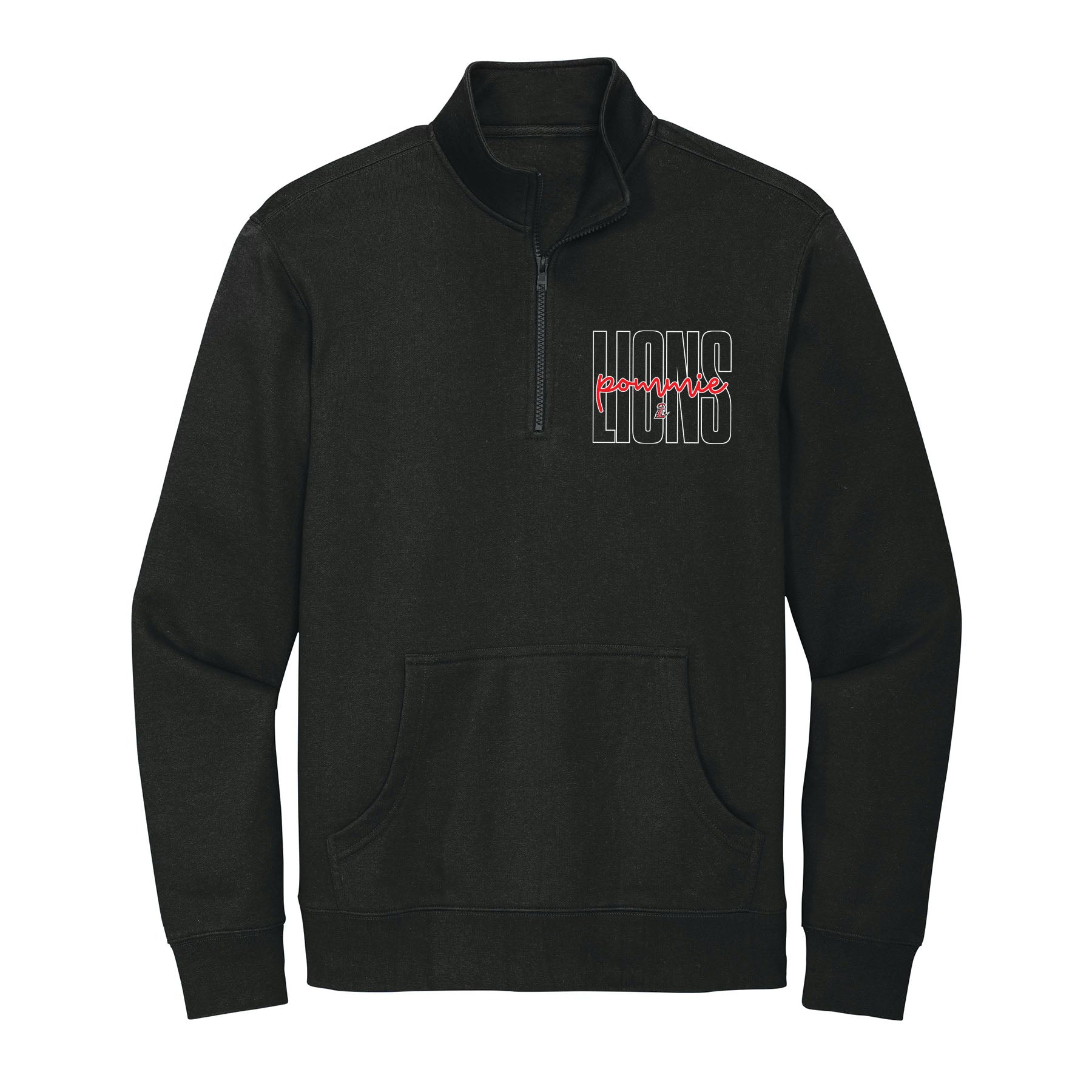 Lions Pommie Outline 1/4 Zip Fleece