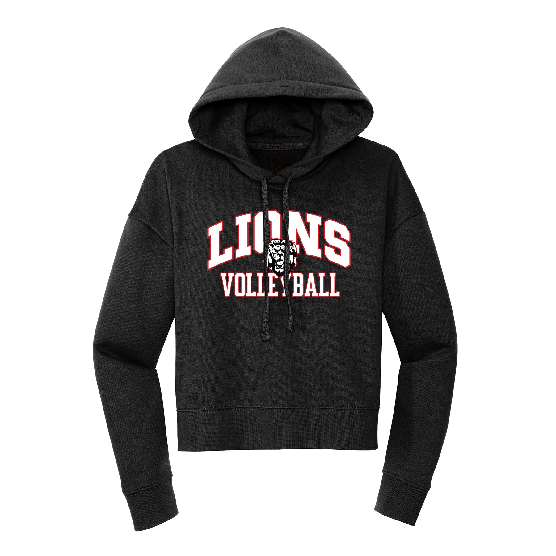 Liberty Volleyball Curved Cropped Hoodie