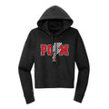 Liberty Pom Lighting Bolt Cropped Hoodie