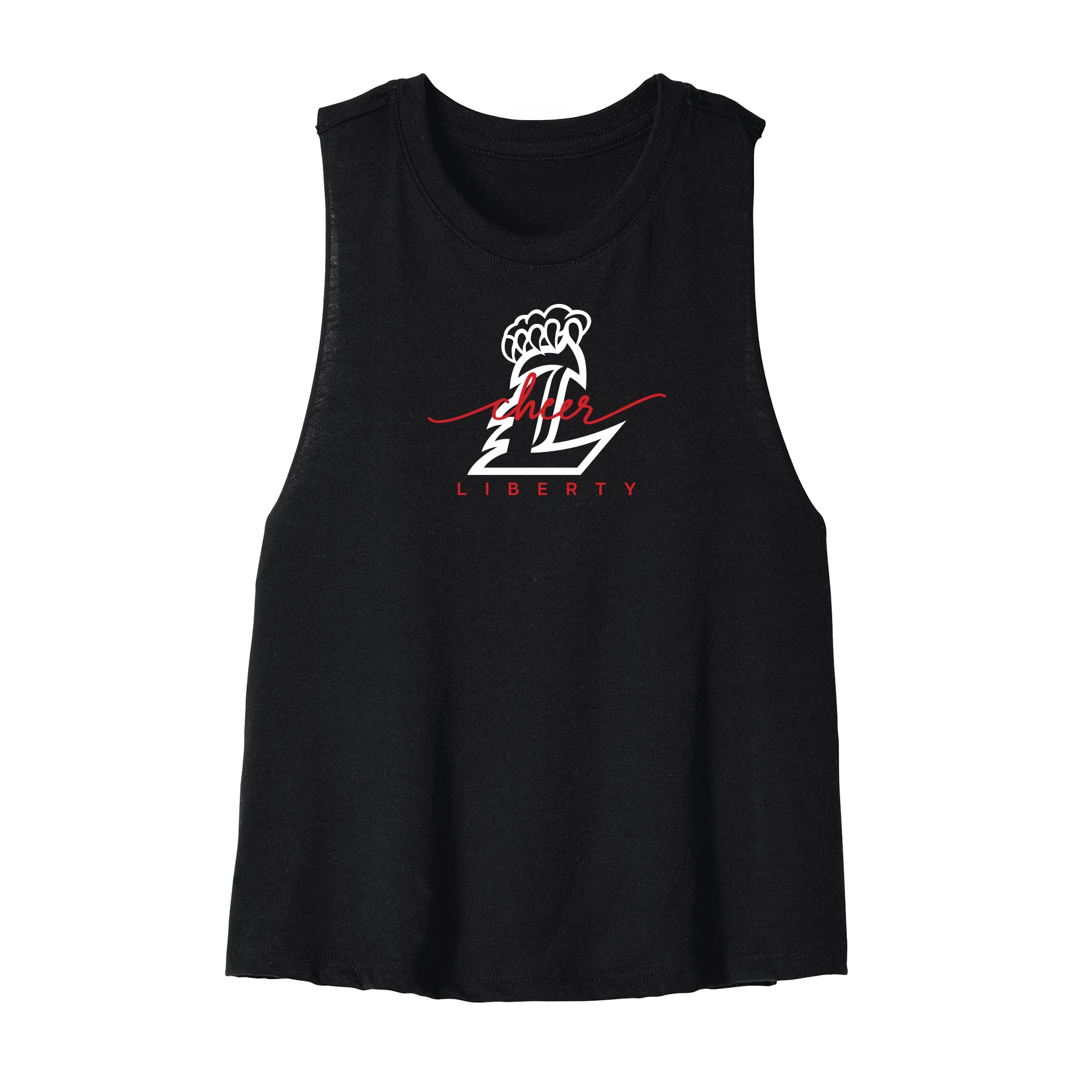 L Cheer Cropped Racerback Tank