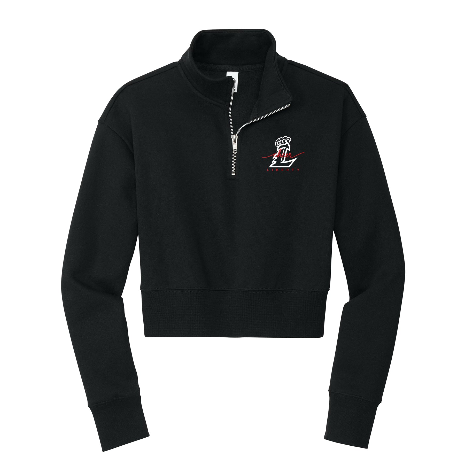 L Cheer Cropped 1/4 Zip Fleece