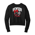 Senior Volleyball Mom Cropped Crewneck Sweatshirt
