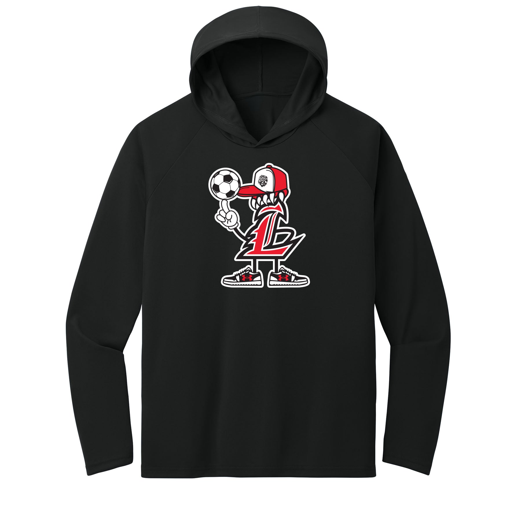Liberty Lions Soccer Fan Performance Hooded Long Sleeve Tee