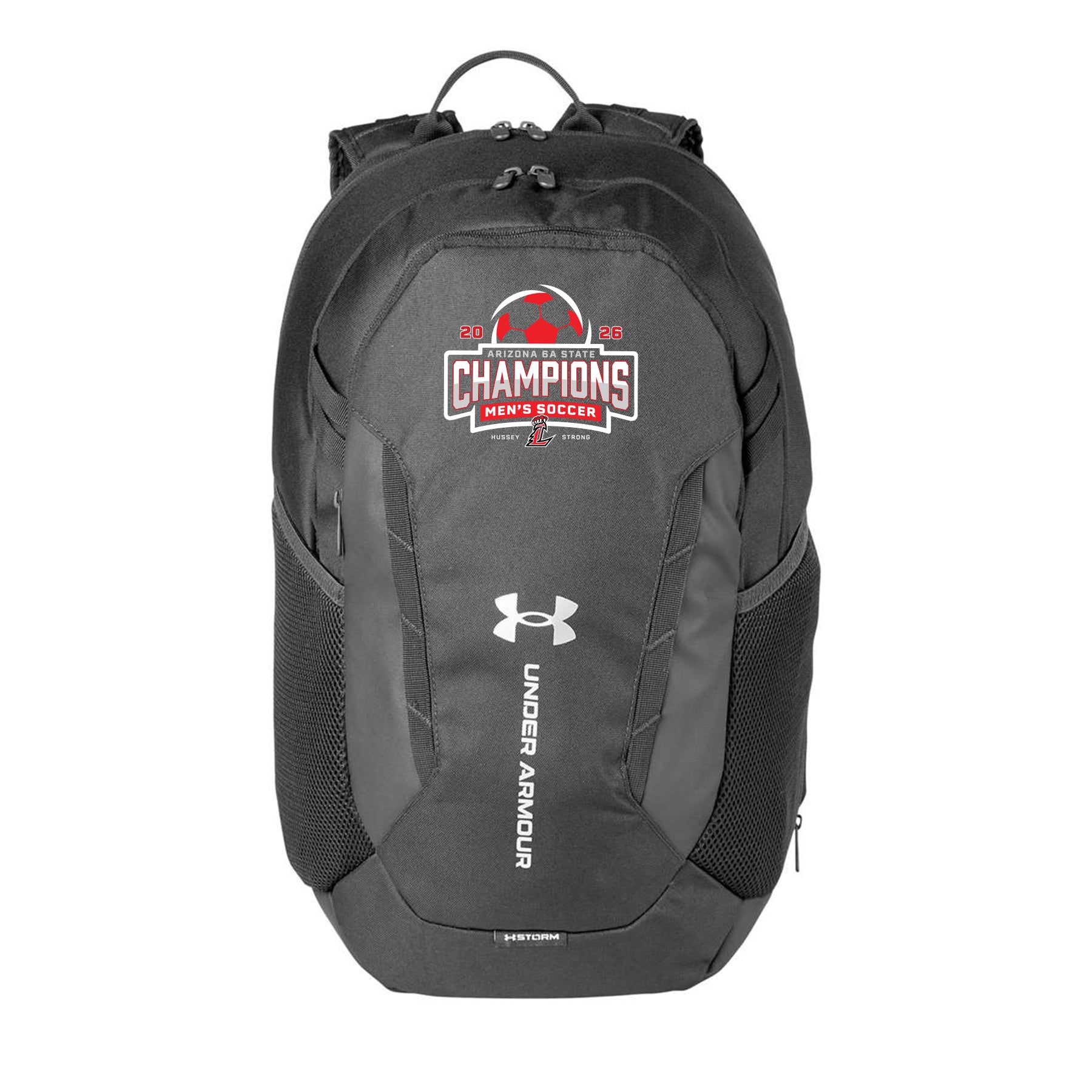 2026 Liberty Men's Soccer State Champs Under Armour Hustle 5.0 Team Laptop Backpack
