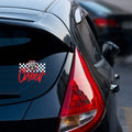 Checkered Liberty Cheer Sticker