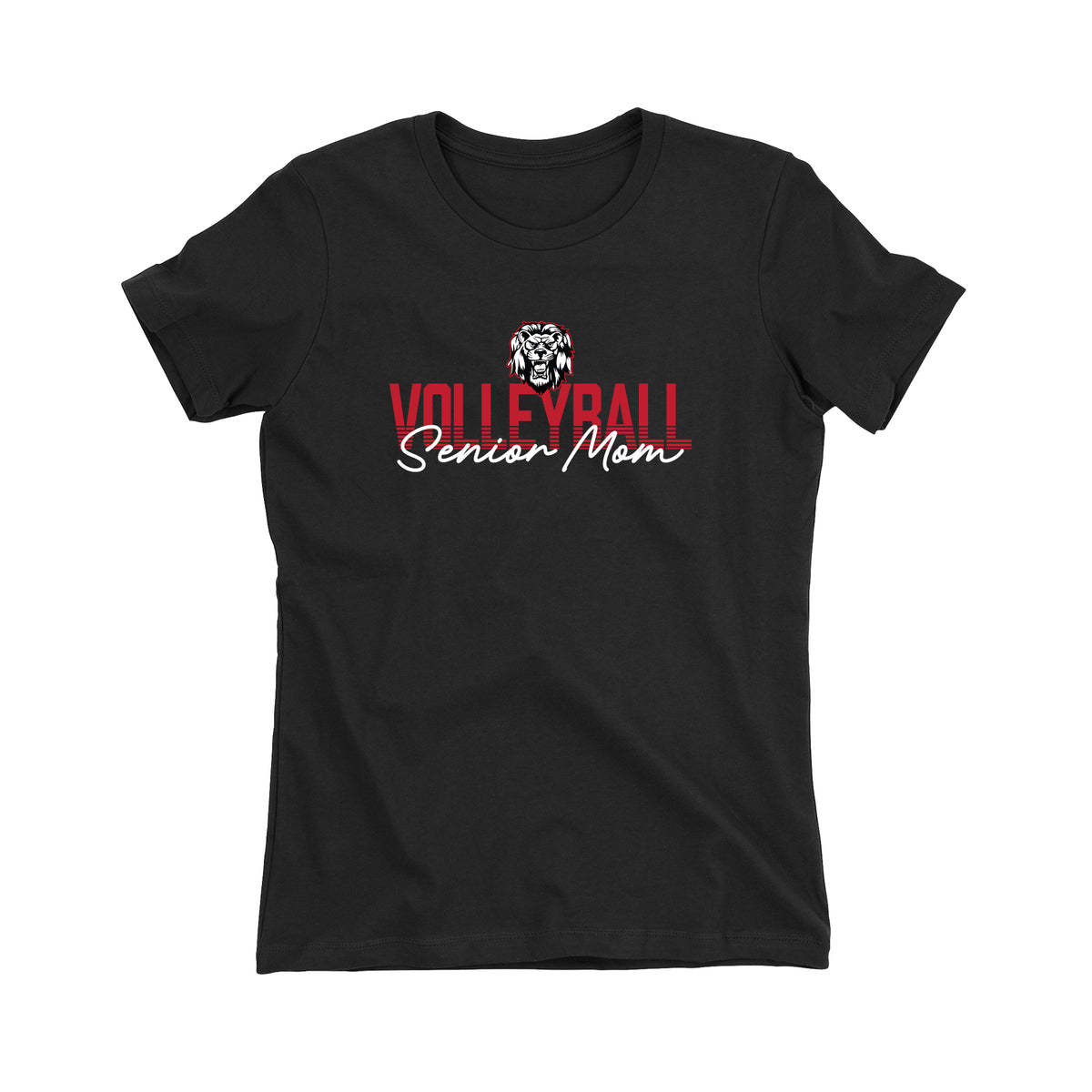 Lions Senior Volleyball Mom Women's Fitted Tee
