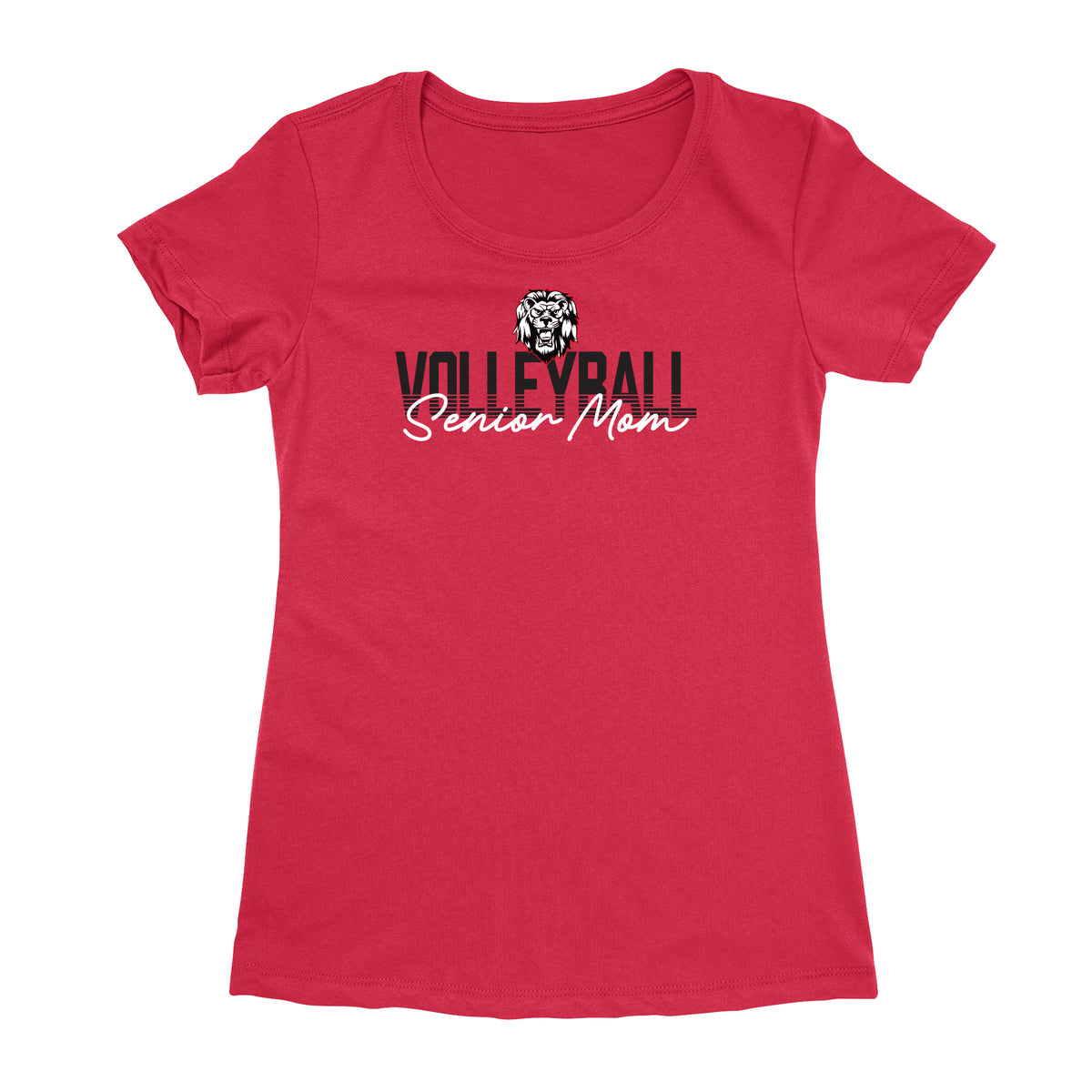 Lions Senior Volleyball Mom Women's Fitted Tee