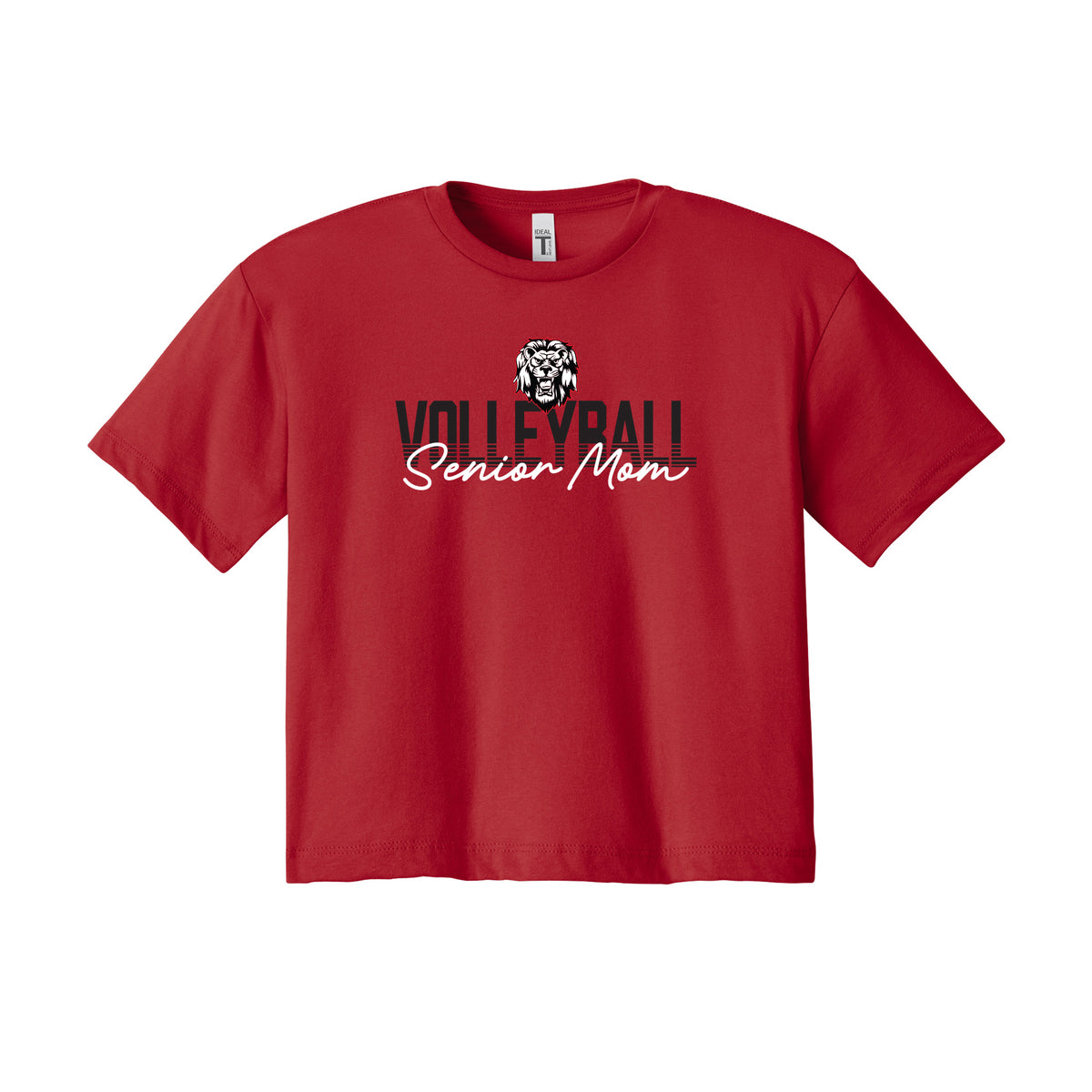 Lions Senior Volleyball Mom Cropped Tee