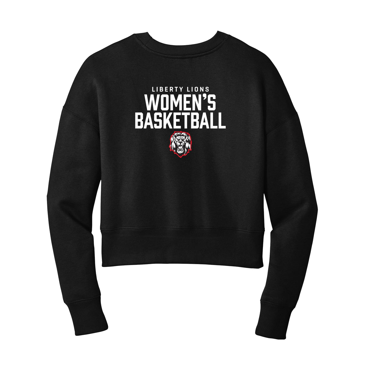 Lions Women's Basketball Cropped Crewneck Sweatshirt