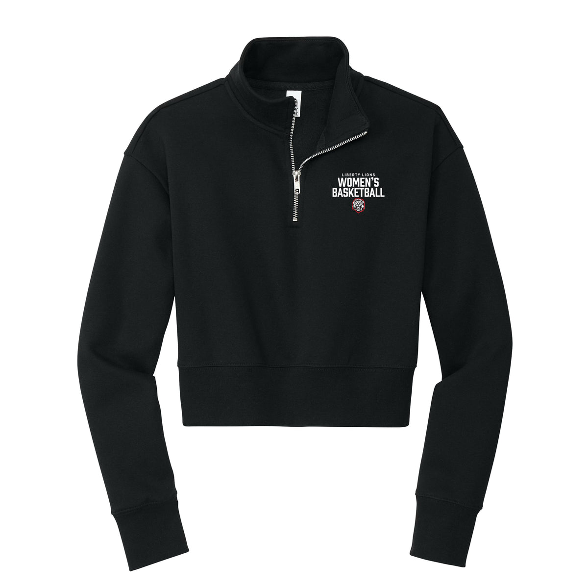 Lions Women's Basketball Cropped 1/4 Zip Fleece