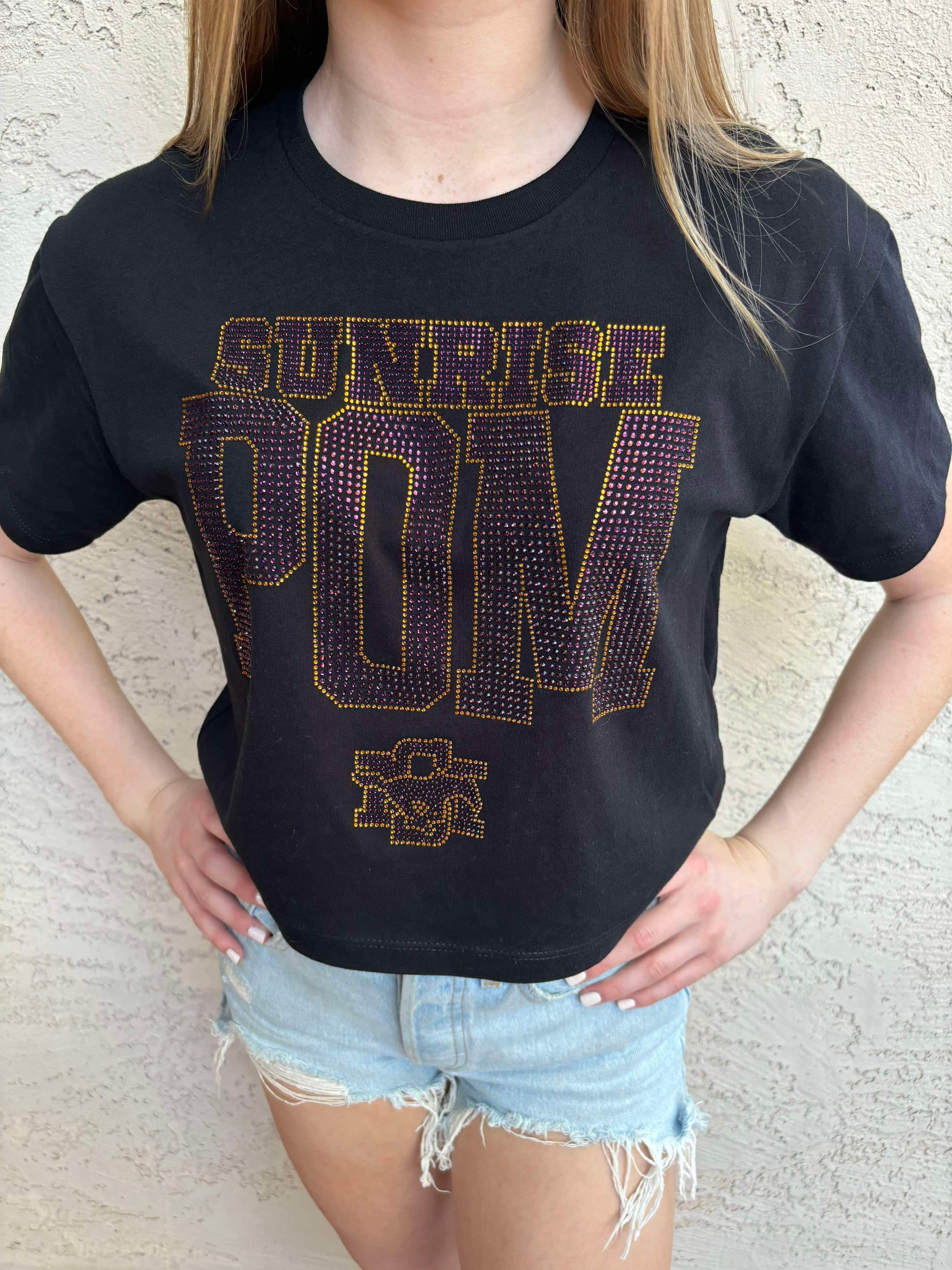 Sunrise Mountain Rhinestone Design (choose your item stye)