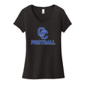 OC Football Stacked Women's V-Neck Tee