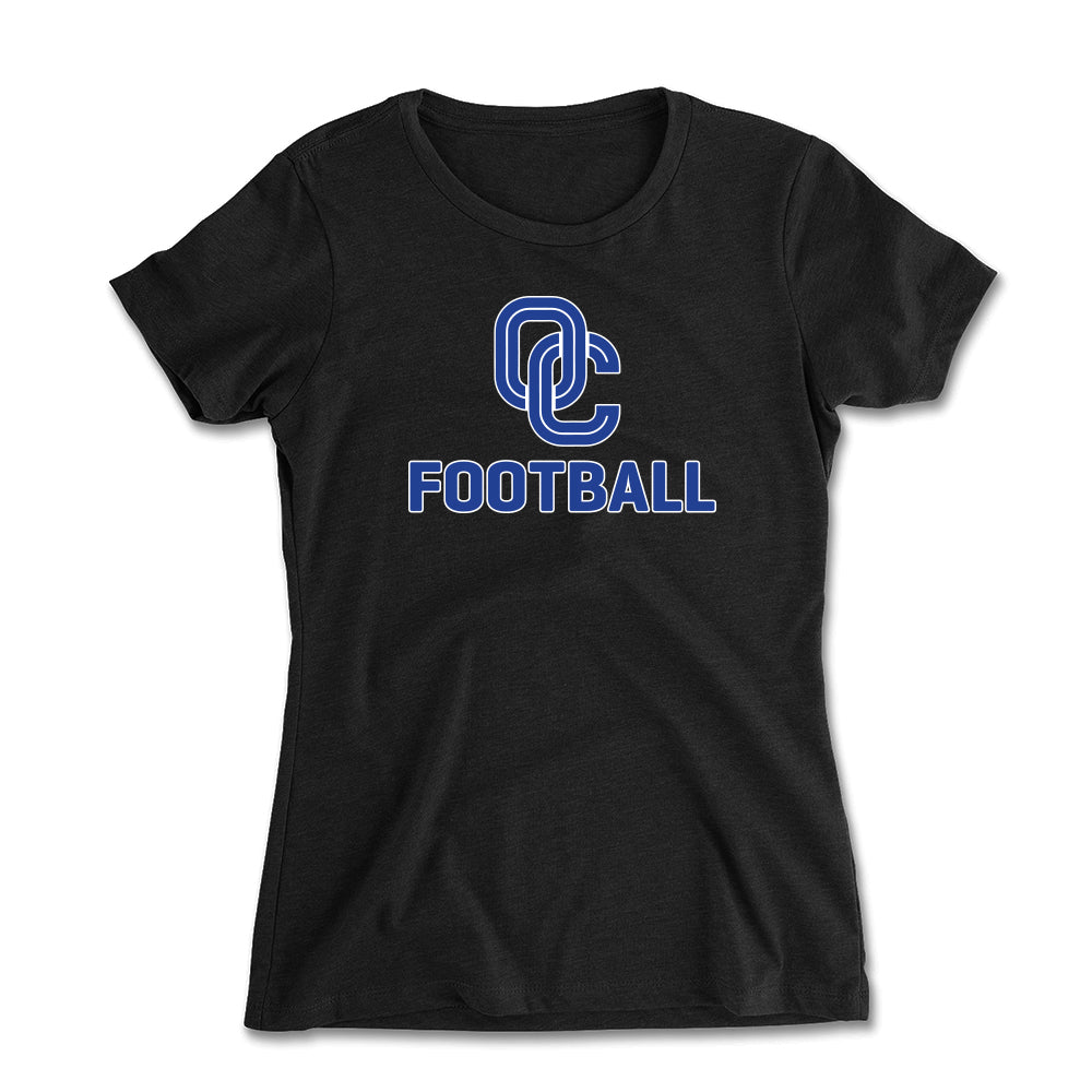 OC Football Stacked Women's Fitted Tee
