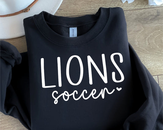 Lions Soccer w/ Heart Crewneck Sweatshirt