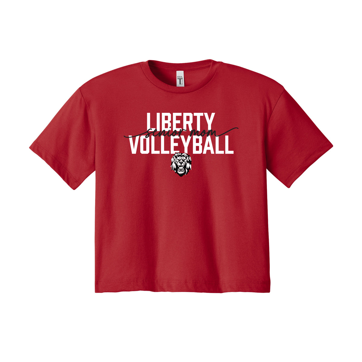 Liberty Senior Volleyball Mom Cropped Tee