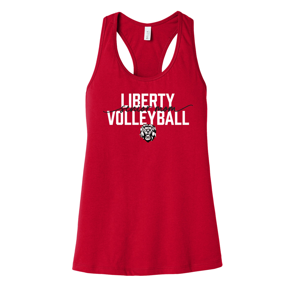 Liberty Senior Volleyball Mom Racerback Tank