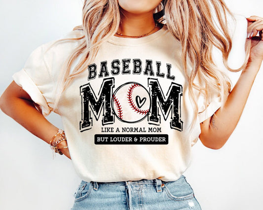 Baseball Mom Louder and Prouder Unisex Tee