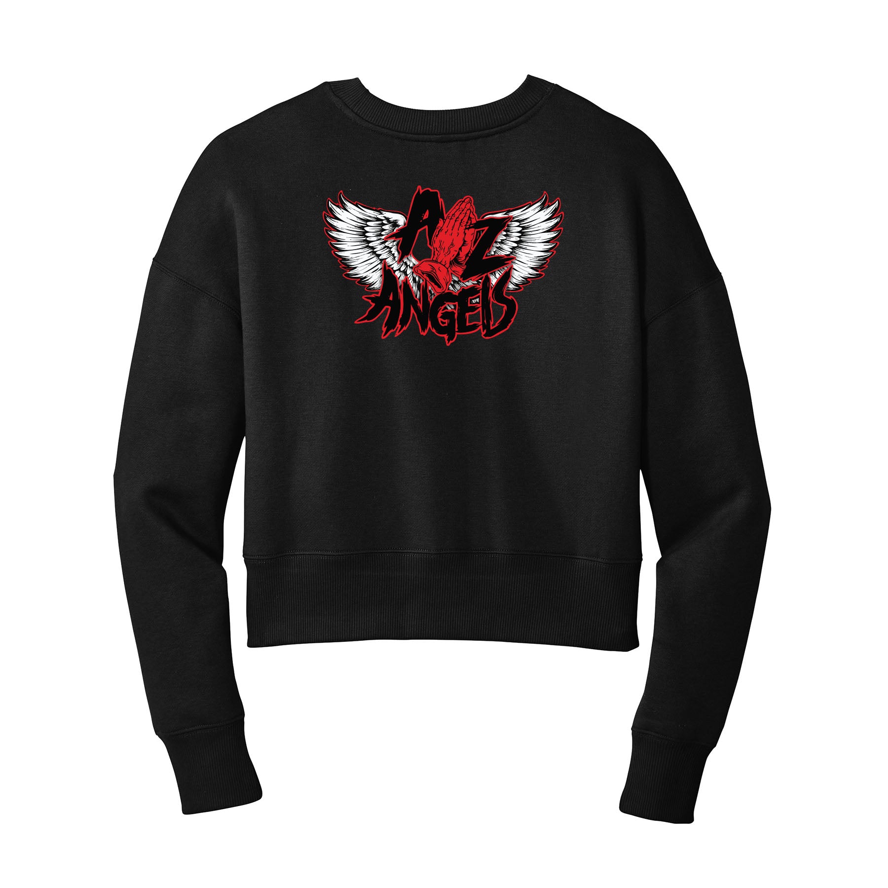 AZ Angels Wings Cropped Crewneck Sweatshirt