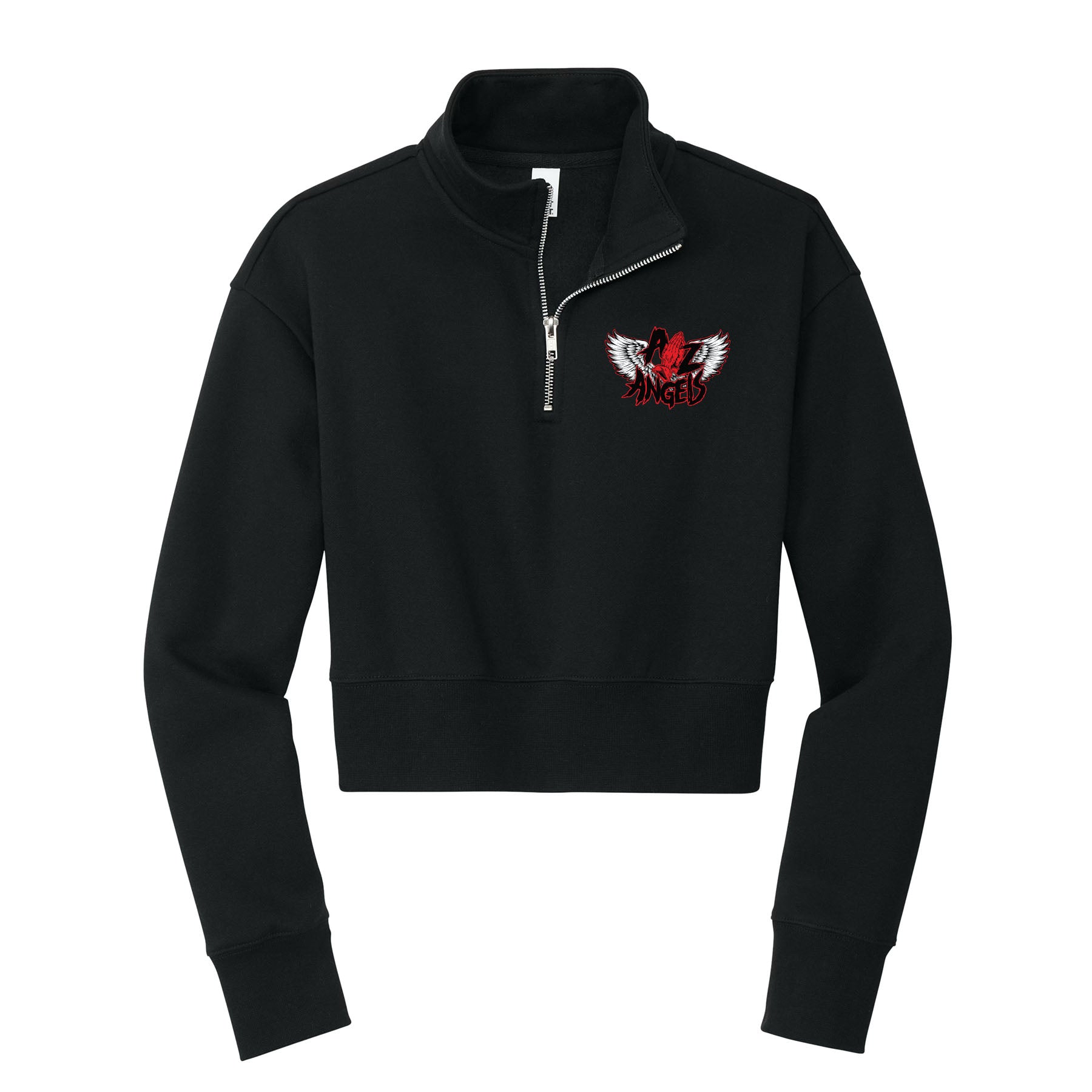 AZ Angels Wings Cropped 1/4 Zip Fleece
