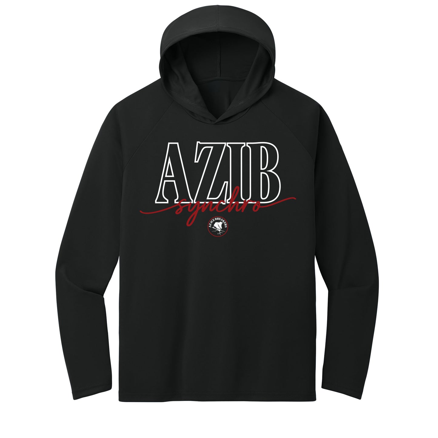 AZ Ice Breakers Script Performance Hooded Long Sleeve Tee