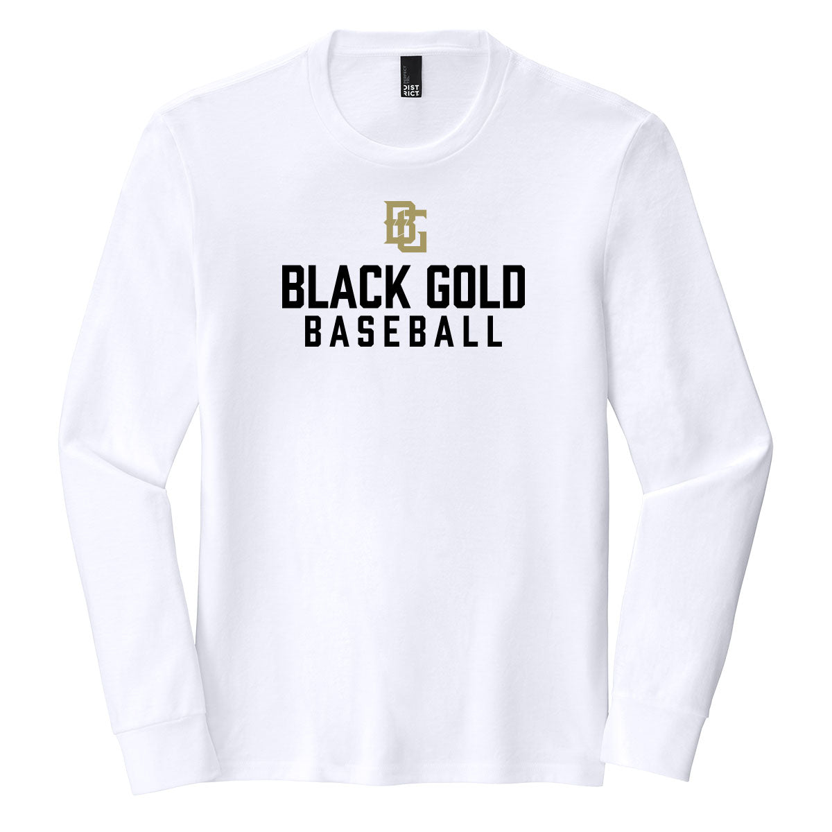 Black Gold Baseball Long Sleeve Tee