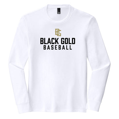 Black Gold Baseball Long Sleeve Tee