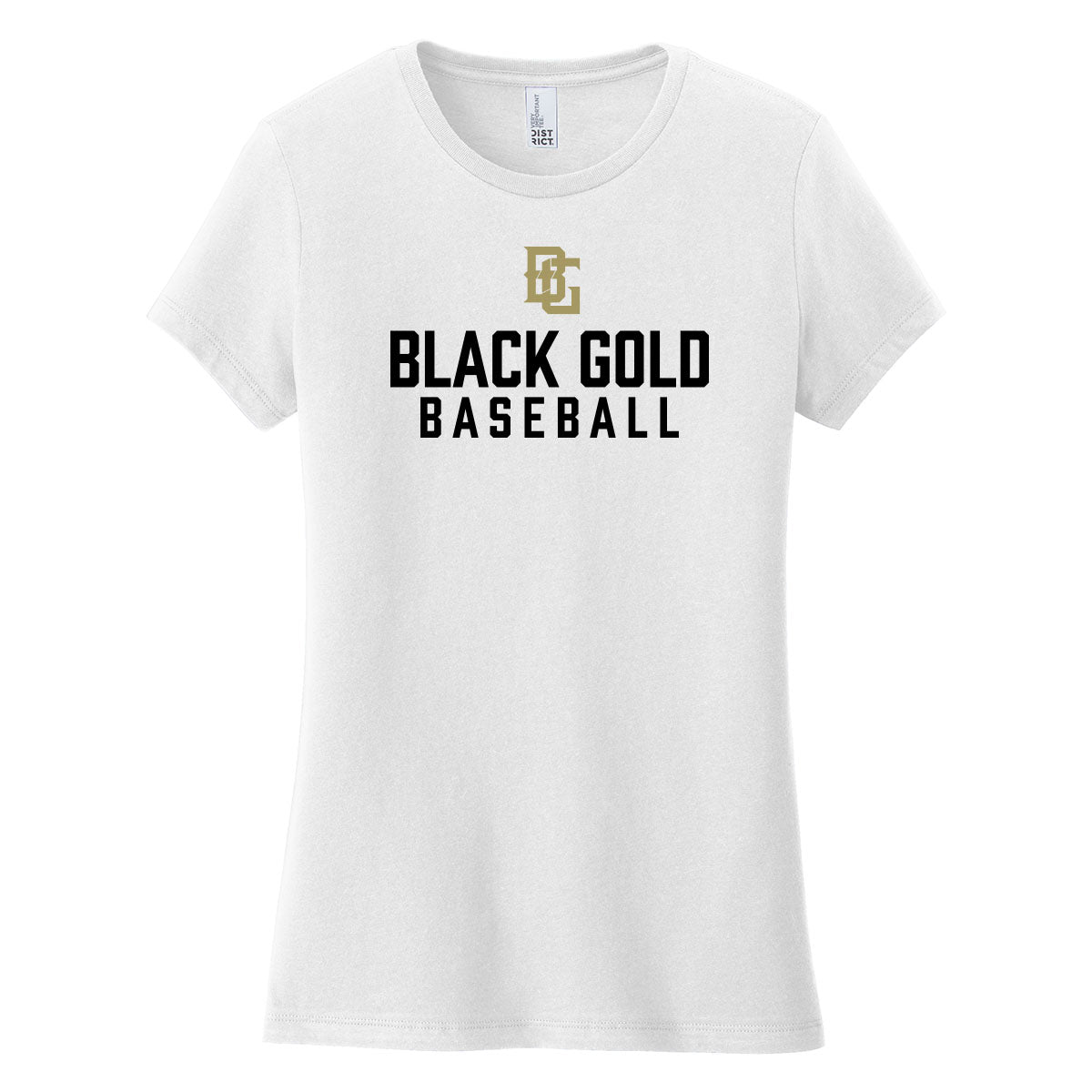 Black Gold Baseball Women's Fitted Tee