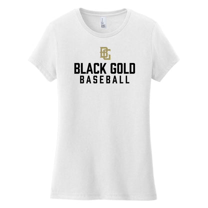 Black Gold Baseball Women's Fitted Tee