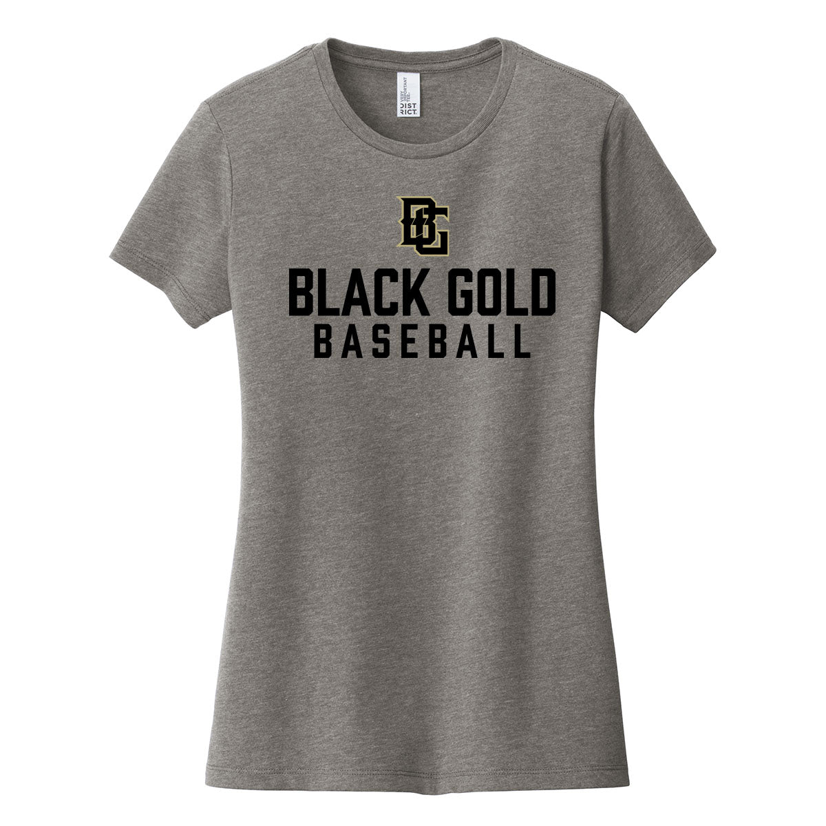 Black Gold Baseball Women's Fitted Tee