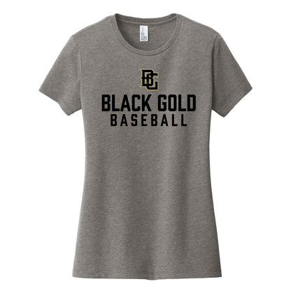 Black Gold Baseball Women's Fitted Tee