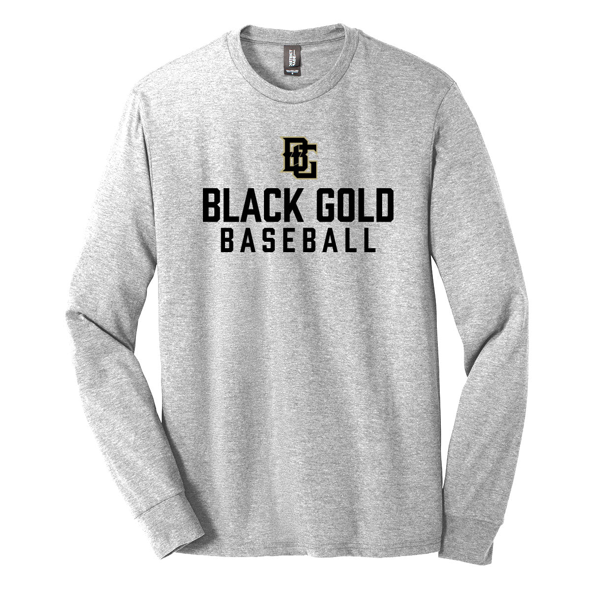 Black Gold Baseball Long Sleeve Tee