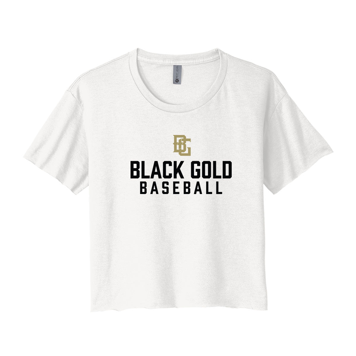 Black Gold Baseball Cropped Tee