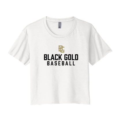 Black Gold Baseball Cropped Tee