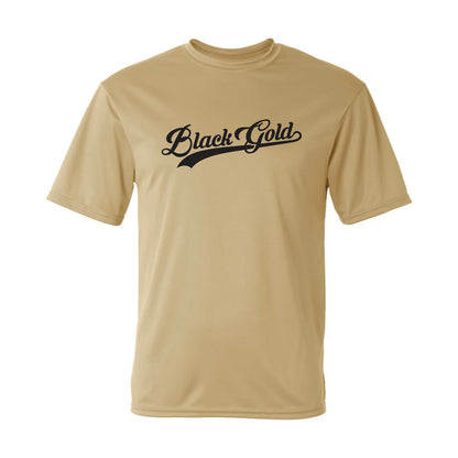 Black Gold Script Dri Fit Tee