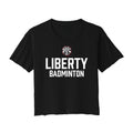Liberty Badminton Stacked Cropped Tee