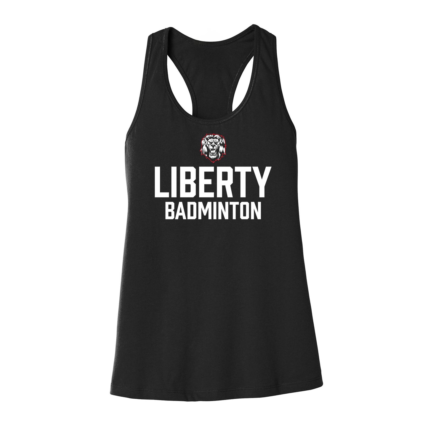 Liberty Badminton Stacked Women's Racerback Tank