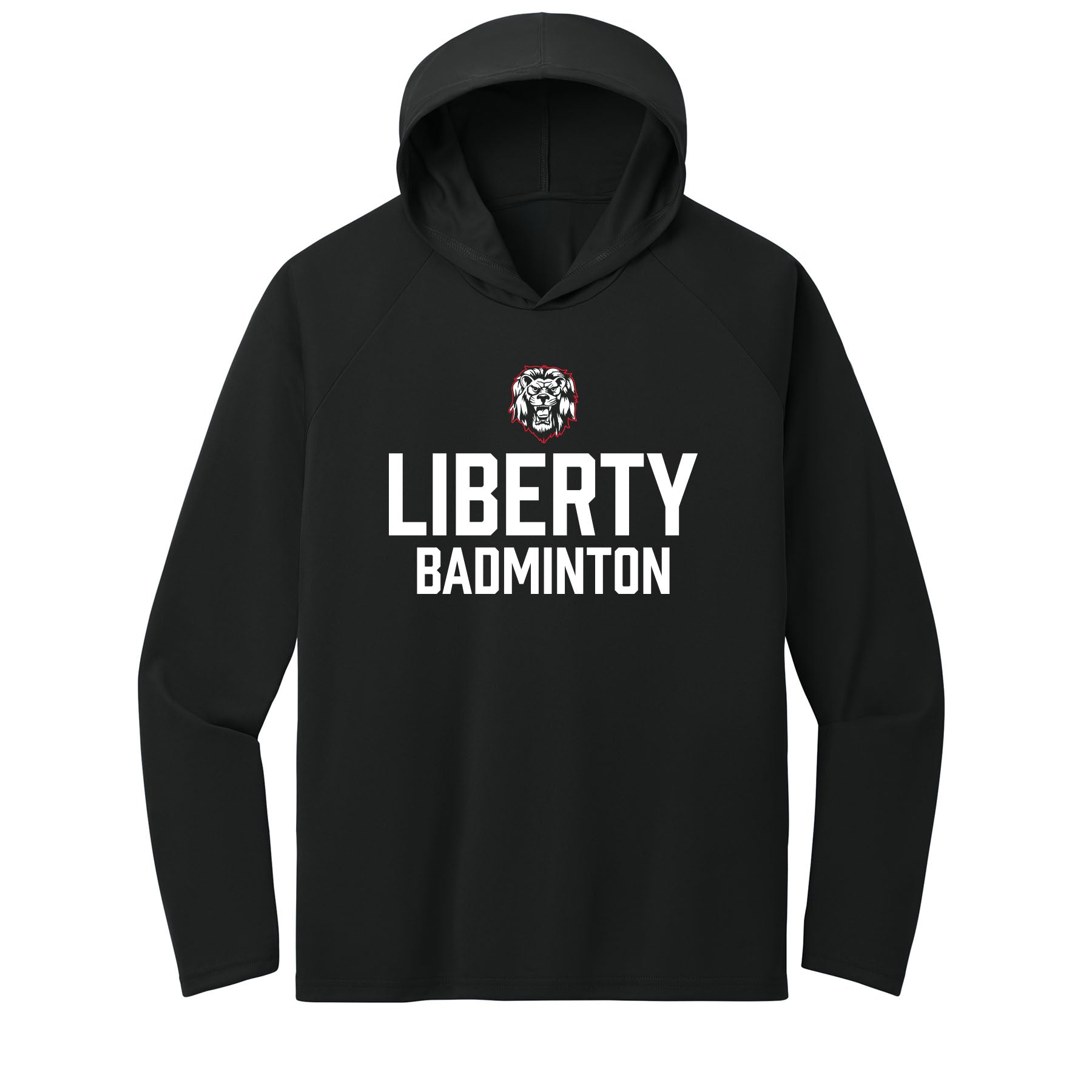 Liberty Badminton Stacked Performance Hooded Long Sleeve Tee