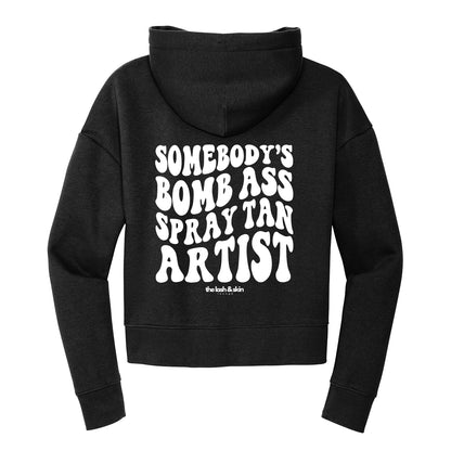 Spray Tan Artist Cropped Hoodie