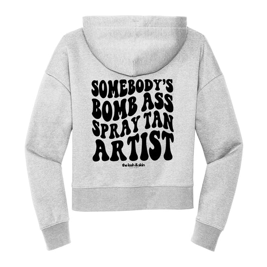 Spray Tan Artist Cropped Hoodie