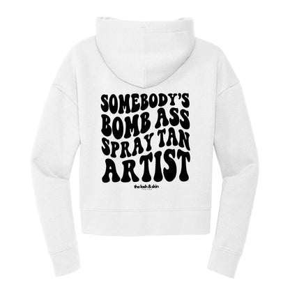 Spray Tan Artist Cropped Hoodie