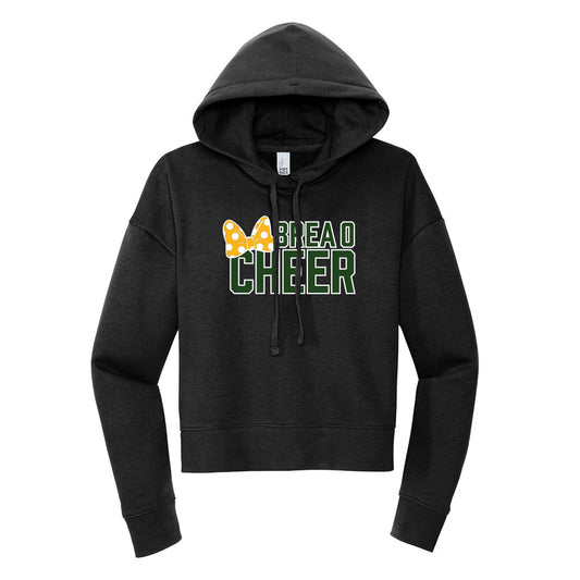 Brea O Cheer- Bow Cropped Hoodie