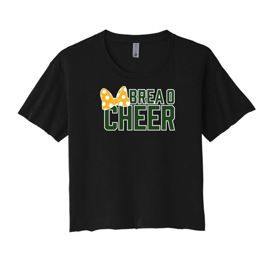 Brea O Cheer- Bow Cropped Tee