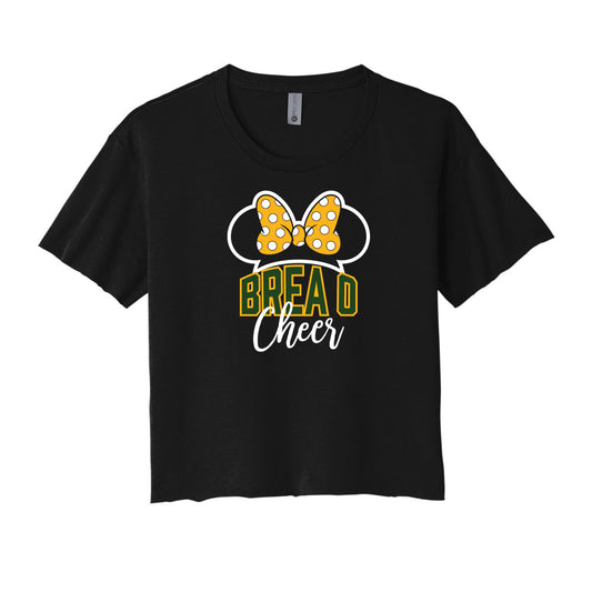 Brea O Cheer Minnie Ears Cropped Tee