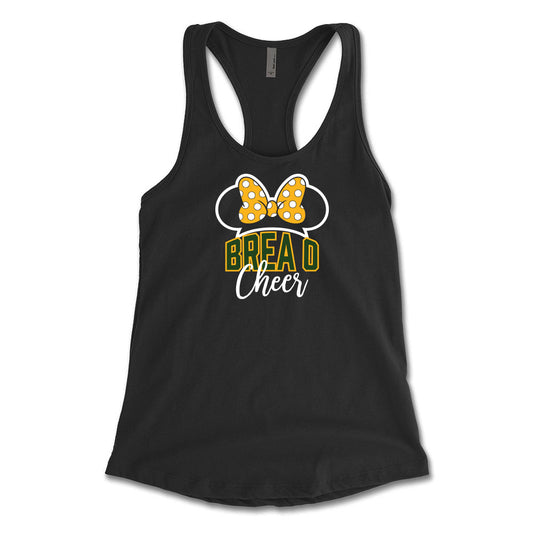 Brea O Cheer Minnie Ears Women's Racerback Tank